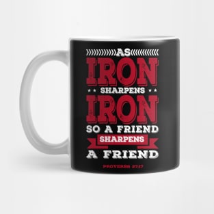 As Iron Sharpens Iron Bible Scripture Verse Christian Mug